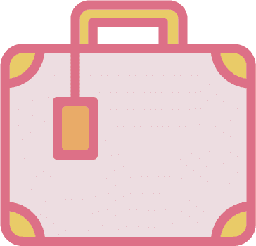 graphic pink suitcase
